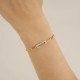 Bracelet STYLES Argent doré + Oxyde de zirconium