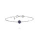 Bracelet LÉGENDE Trèfle Lapis-Lazuli Argent + Oxyde de zirconium