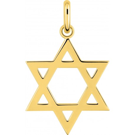 Pendentif Or jaune 18 ct - 750/1000  Etoile de David